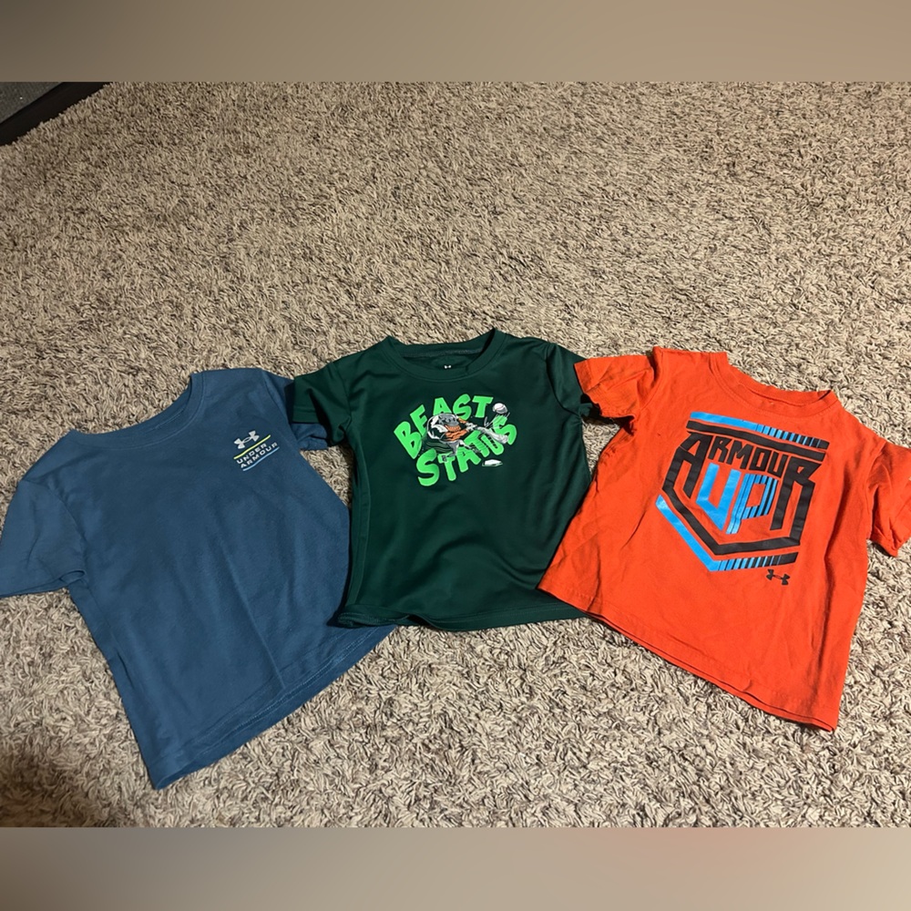 Under Armour Kids' T-Shirt Trio - Blue, Green, Orange